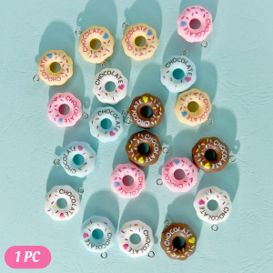 1 Pc Random Letter Graphic Donut Design DIY Pendant