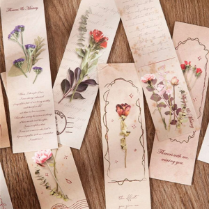 30pcs Flower Pattern Bookmark
