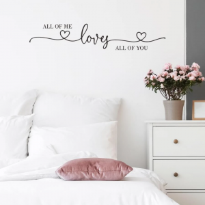 1pc Heart & Slogan Graphic Wall Sticker