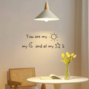 1pc Slogan Graphic Wall Sticker
