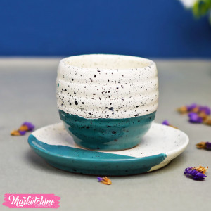 Pottery Cup&Plate Of Coffee-Dotes