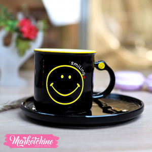 Ceramic Cup&plate-Smille Face