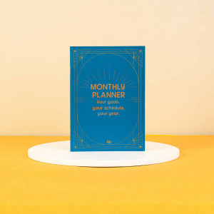 English Monthly Planner-Formal Blue 2024