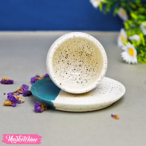 Pottery Cup&Plate Of Coffee-Dotes