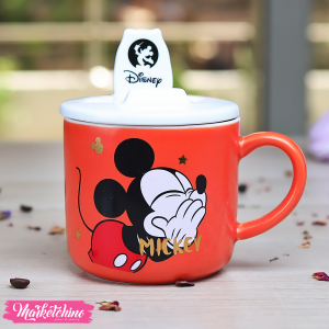 Ceramic Mug-Orange  Mickey Mouse 