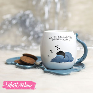 Ceramic Cup&plate-Elephant 