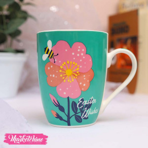 Ceramic Mug-Pink Flower