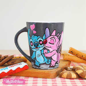 Painted Ceramic Mug-Stitch
