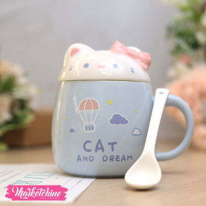 Ceramic Mug-Light Blue Hello Kitty 1