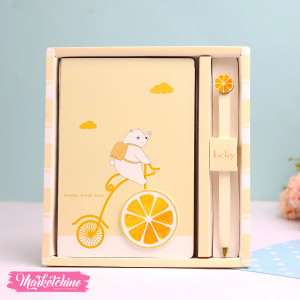 Set OF NoteBook&Pen-Yellow Bear