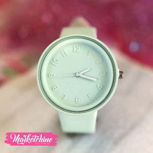 Round Pointer Quartz Watch-Mint Green