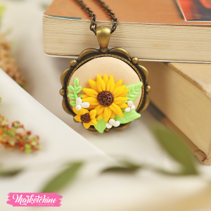 Polymer Clay Necklace-Sun Flower