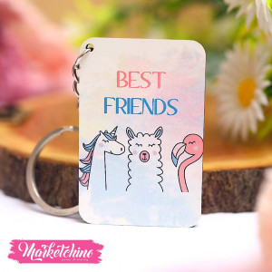 Wooden Keychain-Best Friend 