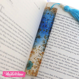 Resin Bookmark-Blue Flower