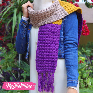 Scarf-Crochet-Cafe&Purple
