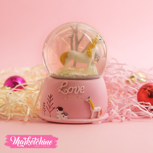 Ceramic Snow Ball-Unicorn-Small