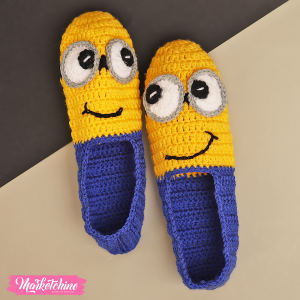 Crochet Foot Wear  For Men-Dark Blue Spongebob