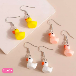 1pc of 2pairs  RandomDuck Decor Drop Earrings