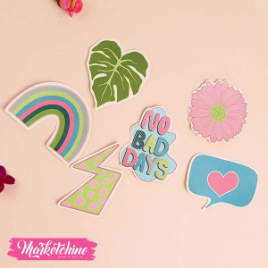 Sticker-Laptop Colorful (set of 6 )