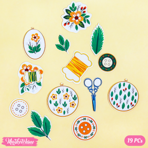 19Pcs Of Ponto Cruz Sticker