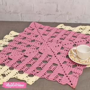 Crochet Table Mat-Purple