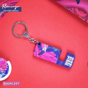Wooden Keychain&Phone Stand-Flamingo