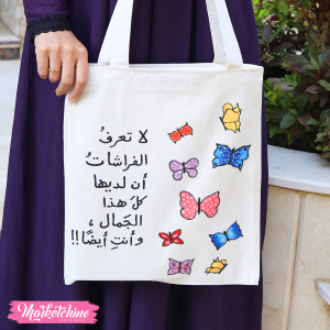 Painted Tote Bag&Cross-Butterflay