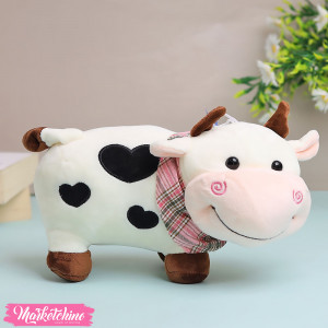 Toy-Cow With Pink Scarf 