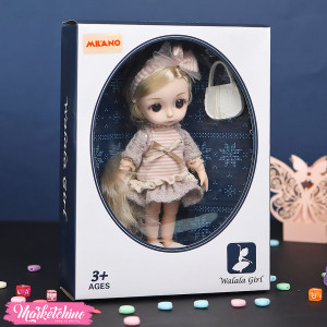 Walala Girl Hard Rubber Doll-Purple Simon (16 cm )