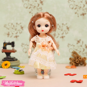 Hard Rubber-Doll-Yellow Dress (16 cm ) 