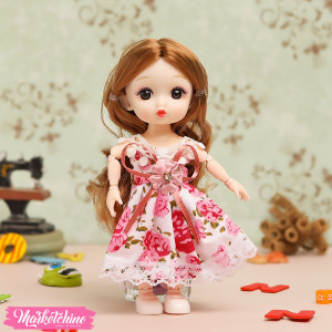 Hard Rubber-Doll-Purple Dress (16 cm ) 