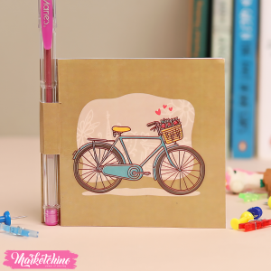 Set Of Mini Sketch&Gel Pen-Bicycle