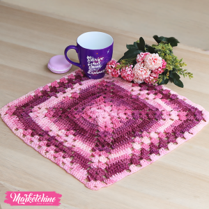 Crochet Table Mat-Purple