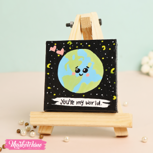 Canvas Mini painted Tableau-My World