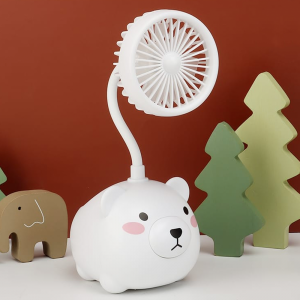 Acrylic Pencil Case &Fan-White Bear
