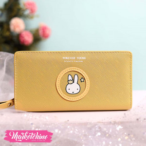 Leather Wallet-yellow Bunny
