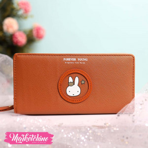 Leather Wallet-Brown Bunny