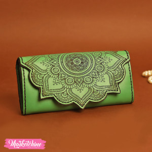 Leather Wallet-Mandala