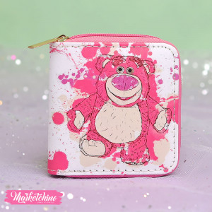Leather Wallet-Pink Bear