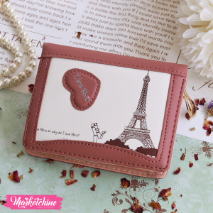 Small Leather Wallet-Kashmir Eiffel tower