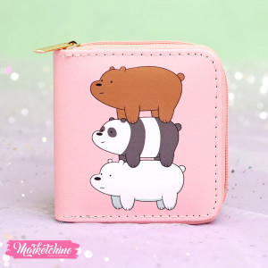 Wallet- We Bare Bears-Pink