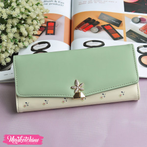 Leather Wallet-Mint Green 