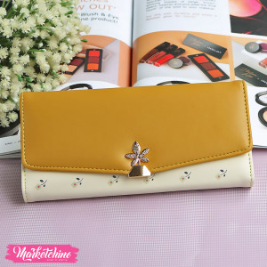 Leather Wallet-Yellow 
