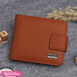 Leather Wallet-Horse-Camel