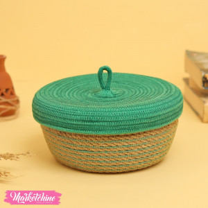 Crochet Basket-Small Green