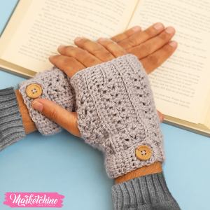 Crochet Gloves For Men-Gray