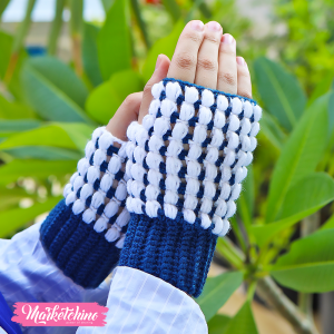 Crochet Gloves For Women-Petro&White