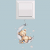 1pc Moon & Bear Pattern Switch Outlet Wall Sticker