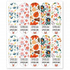 50pcs Flower Print Gift Sticker, Cute "Thank You For Your Order" 