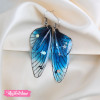 Resin Earring-Blue Butter Flay